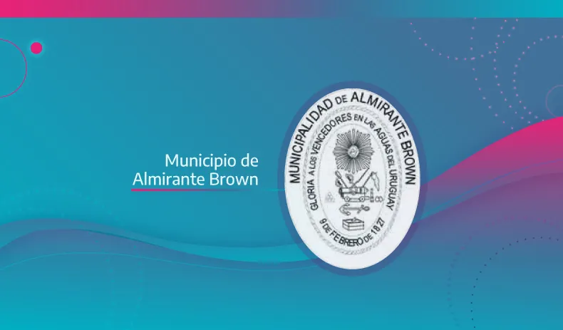Imagen ilustrativa para la novedad: el logo de Almirante Brown junto a la inscripción "Municipios de Almirante Brown"